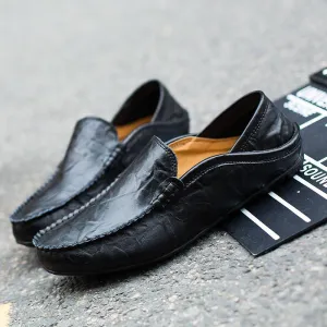Men's casual leather slip-on shoes