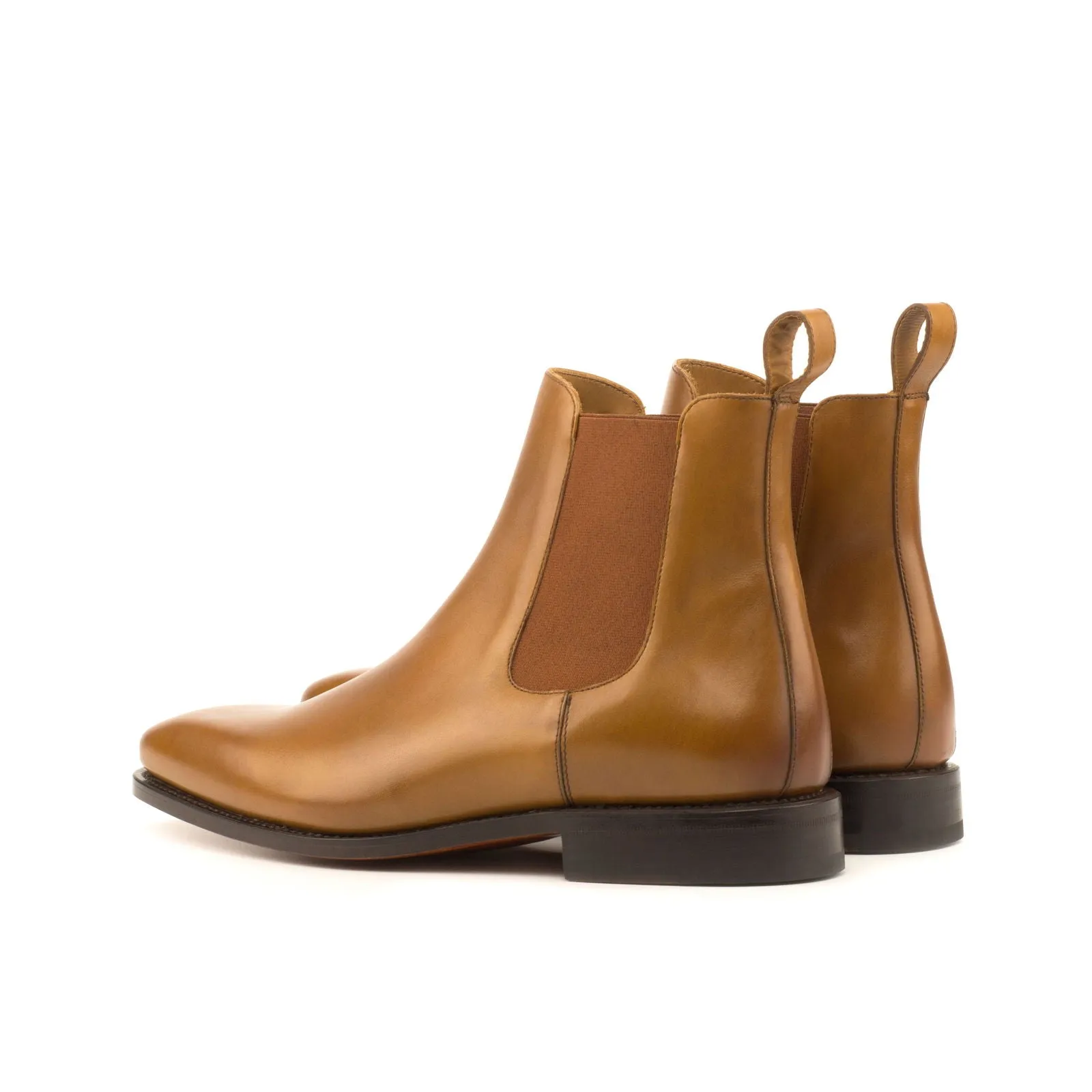 Men's Chelsea Boots Classic Leather Goodyear Welt Wide Plus Size Brown 3736