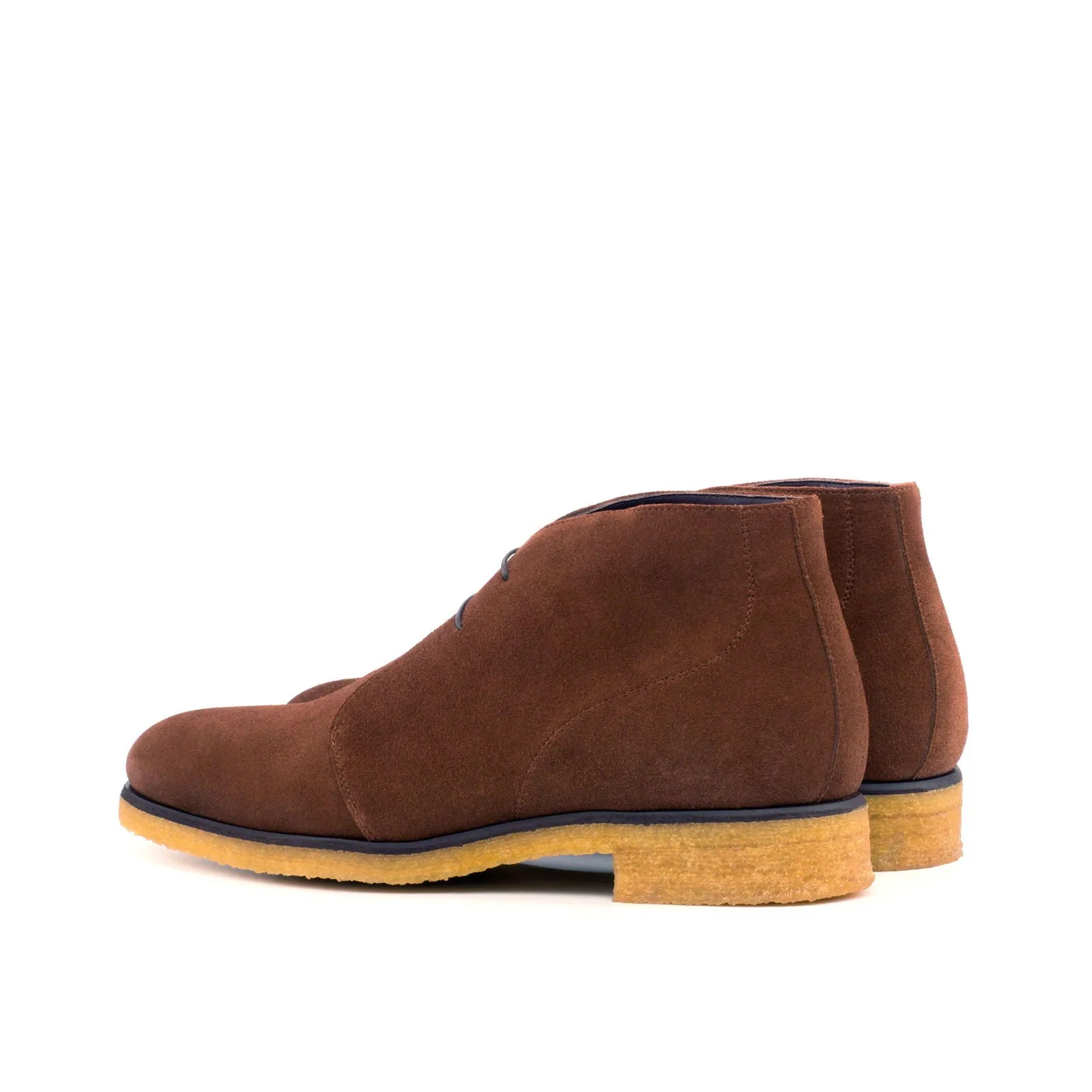 Men's Chukka Leather Boots Wide Plus Size Brown 3650