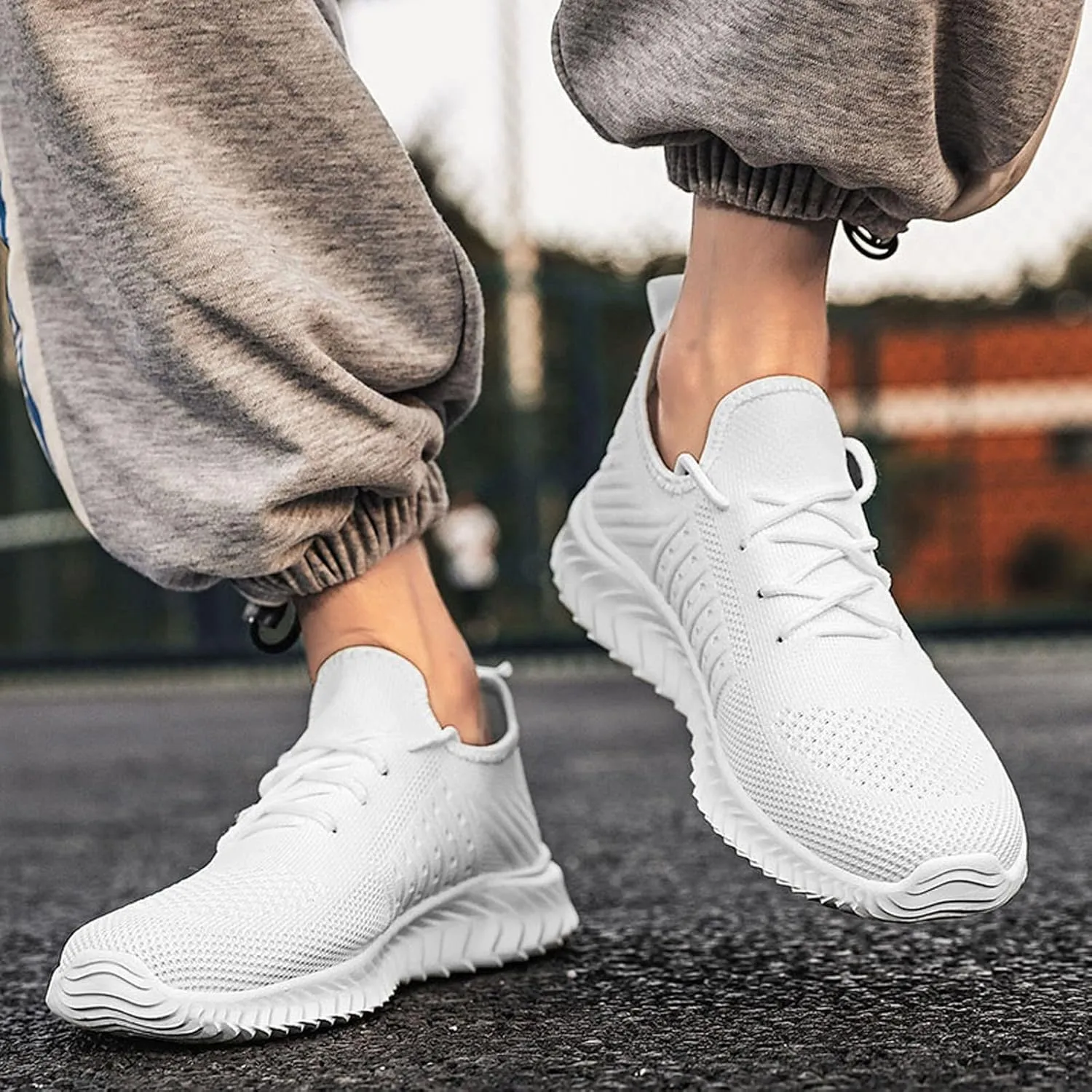 Men's Classic Casual Jogging Sneakers Casual Sneaker Mesh Breathable Walking Shoe Athletic Gym Tennis Sneakers