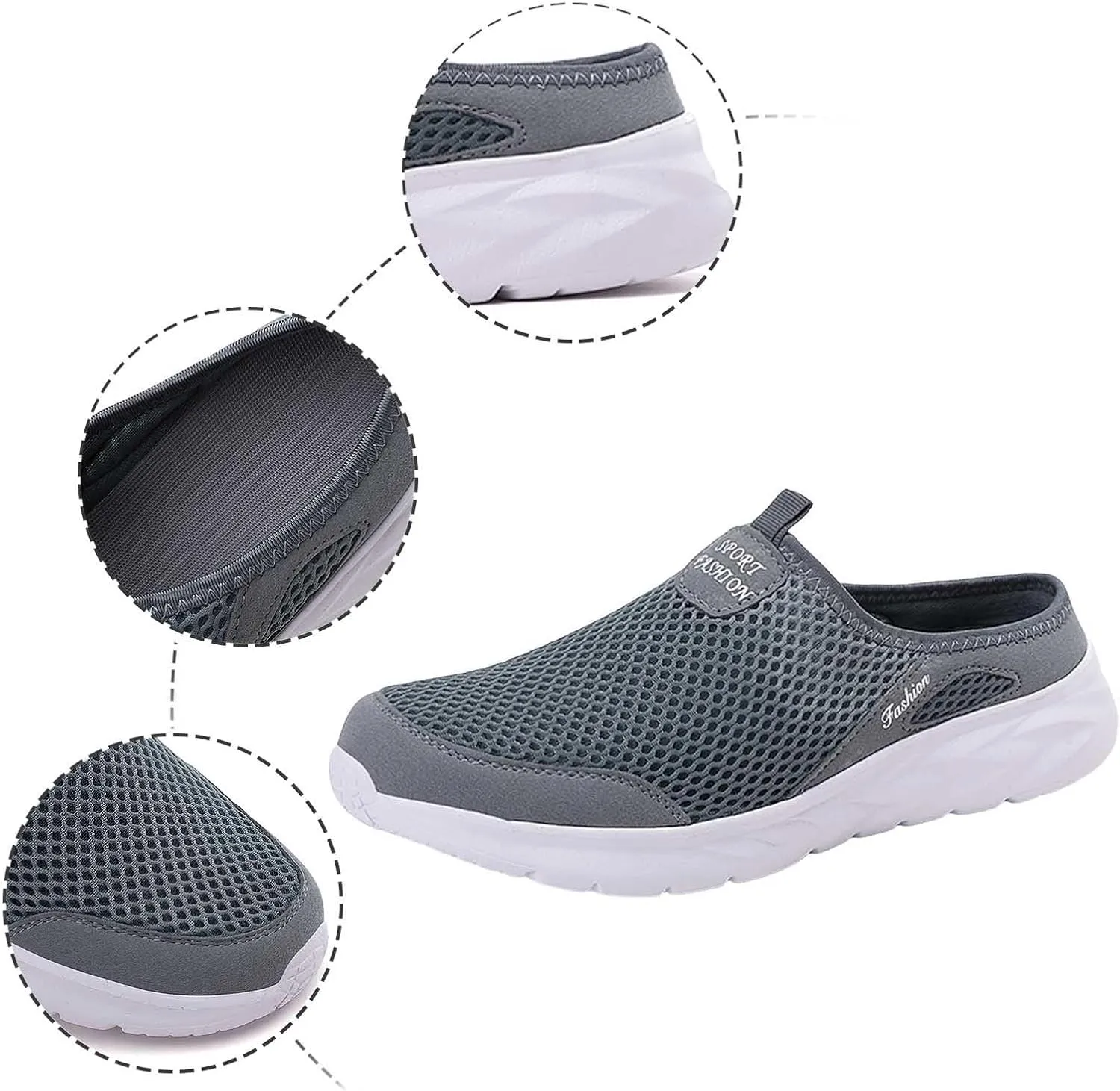 Men's Comfortable Canvas Shoes Lightweight Breathable Walking Shoe Gym Tennis Outdoor Non Slip Jogging Sneakers