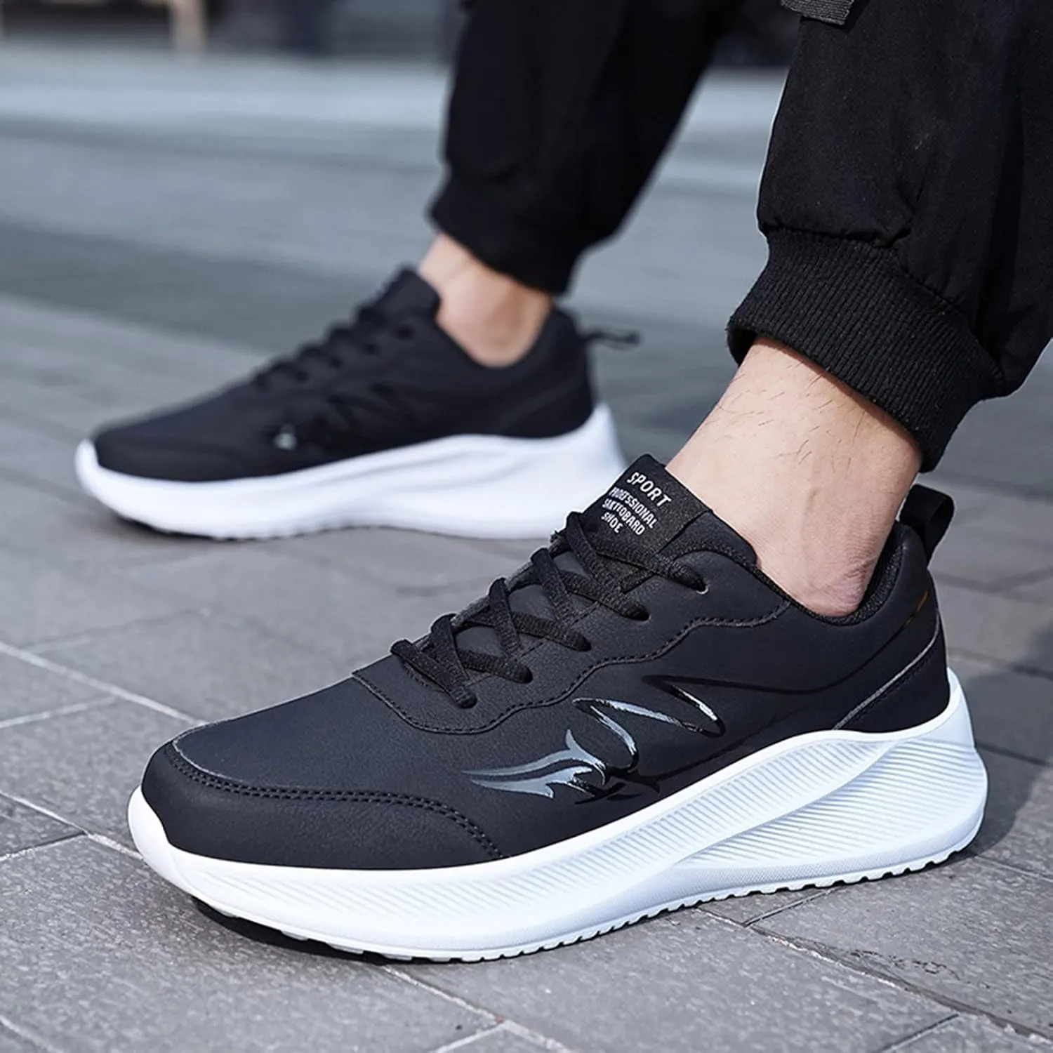 Men's Comfortable Stretch Workout Shoes Portable Non Slip Fitness Workout Shoe Men's Comfortable Diabetic Shoes