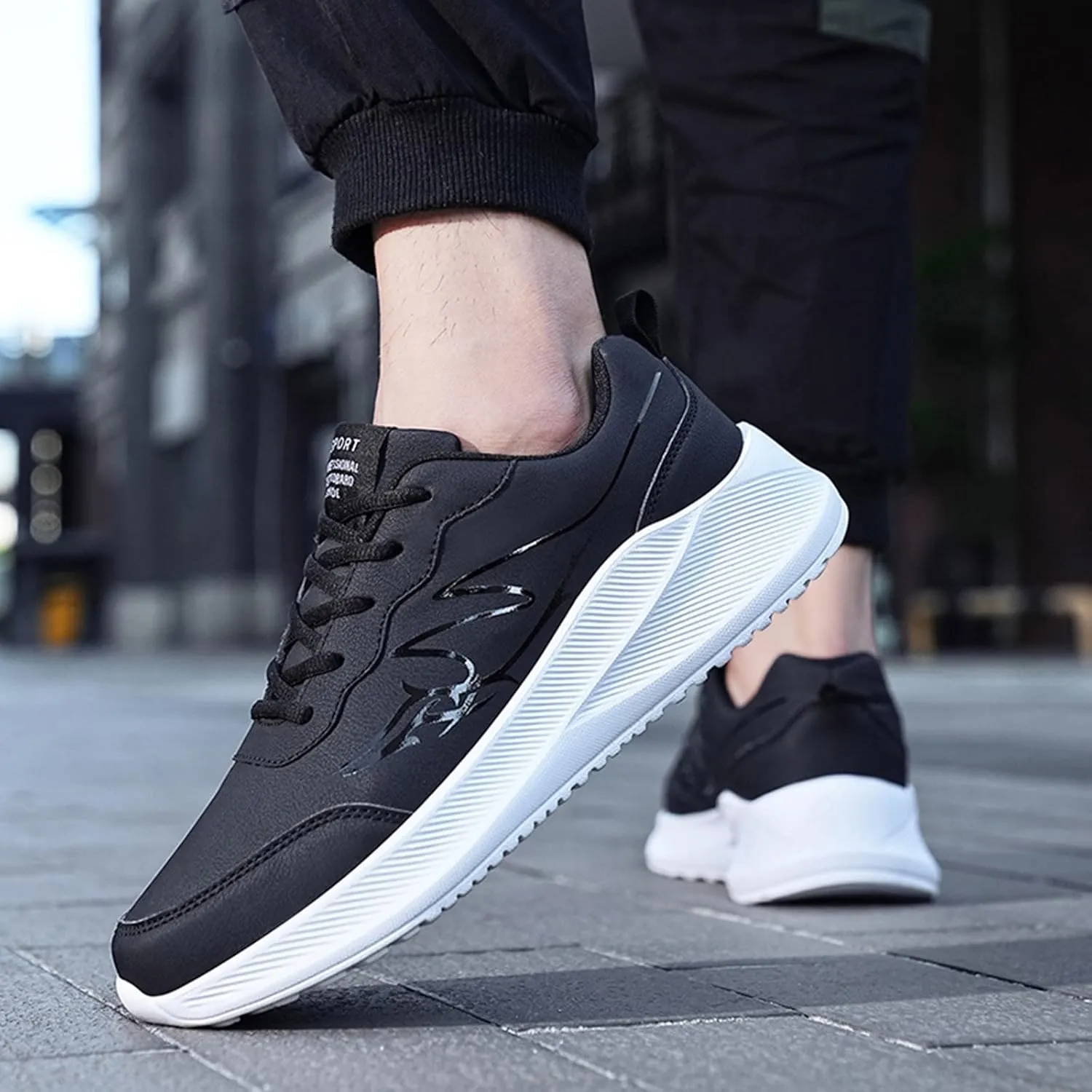 Men's Comfortable Stretch Workout Shoes Portable Non Slip Fitness Workout Shoe Men's Comfortable Diabetic Shoes