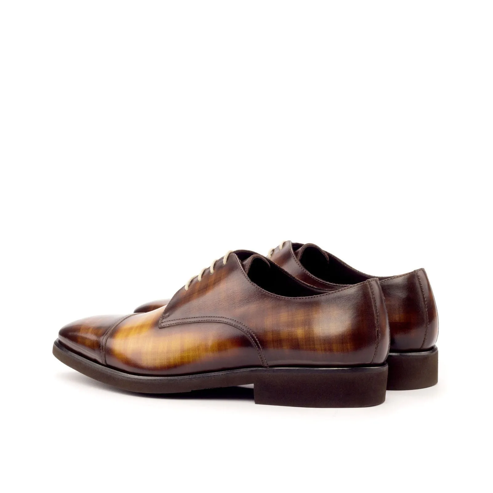 Men's Derby Shoes Patina Wide Dark Brown Brown 3388
