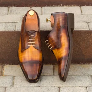 Men's Derby Shoes Patina Wide Dark Brown Brown 3388