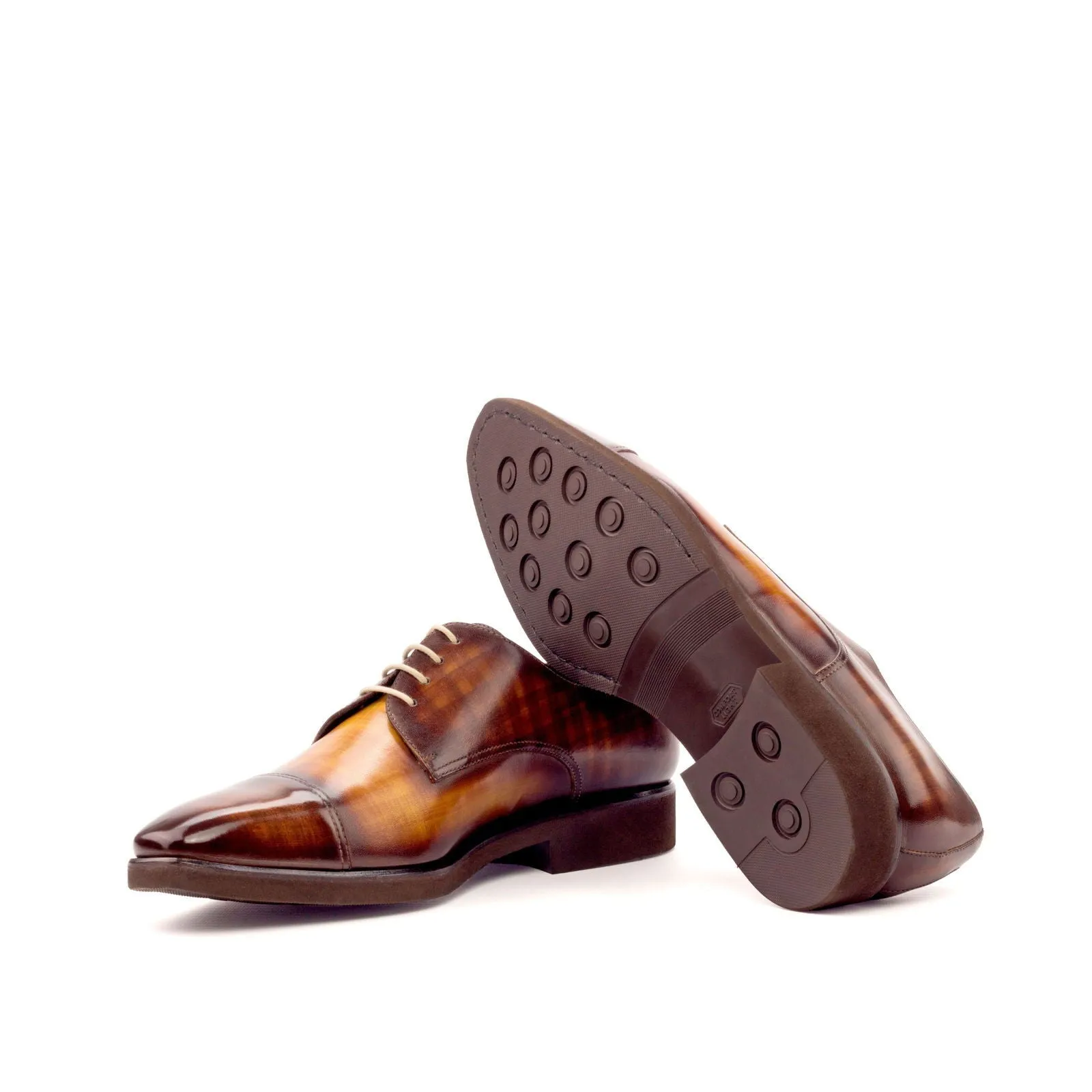 Men's Derby Shoes Patina Wide Dark Brown Brown 3388