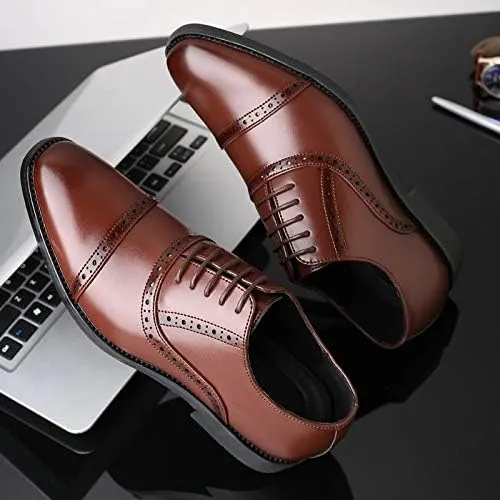 Men's Double Monk Strap Fashion Luxury Lace Up Formal Business Shoes Men Breathable Oxford Shoes
