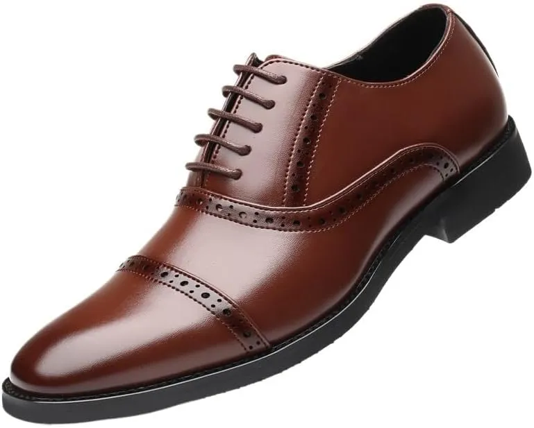 Men's Double Monk Strap Fashion Luxury Lace Up Formal Business Shoes Men Breathable Oxford Shoes
