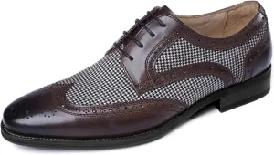Men's Dress Shoes Lace-up Brogues Derbys Oxford Formal Shoes for Men Wedding Business Office
