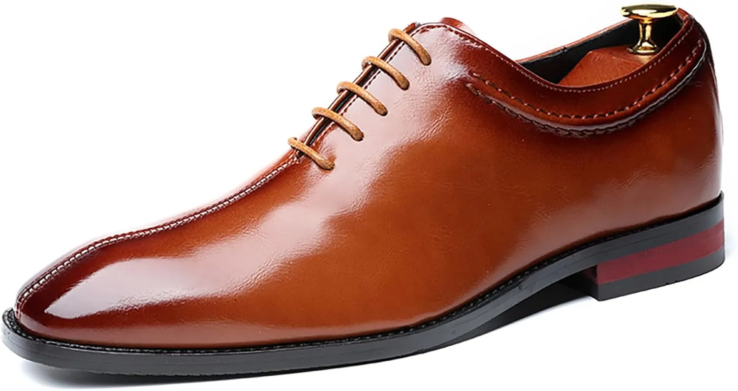 Men's Dress Shoes Men's Business Formal Oxford Shoes Business Patent PU Leather Shoes for Men