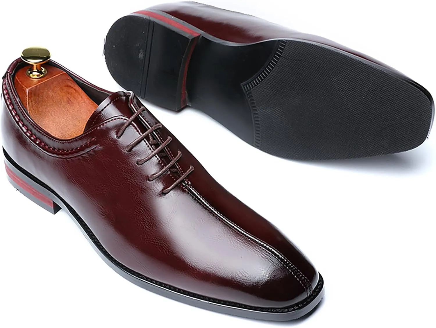 Men's Dress Shoes Men's Business Formal Oxford Shoes Business Patent PU Leather Shoes for Men