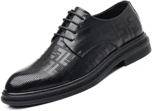Men's Dress Shoes Mens Retro Patent Leather Business Oxfords Shoes Lace Up Classic Pointed Toe Wedding Derby Shoes for Men