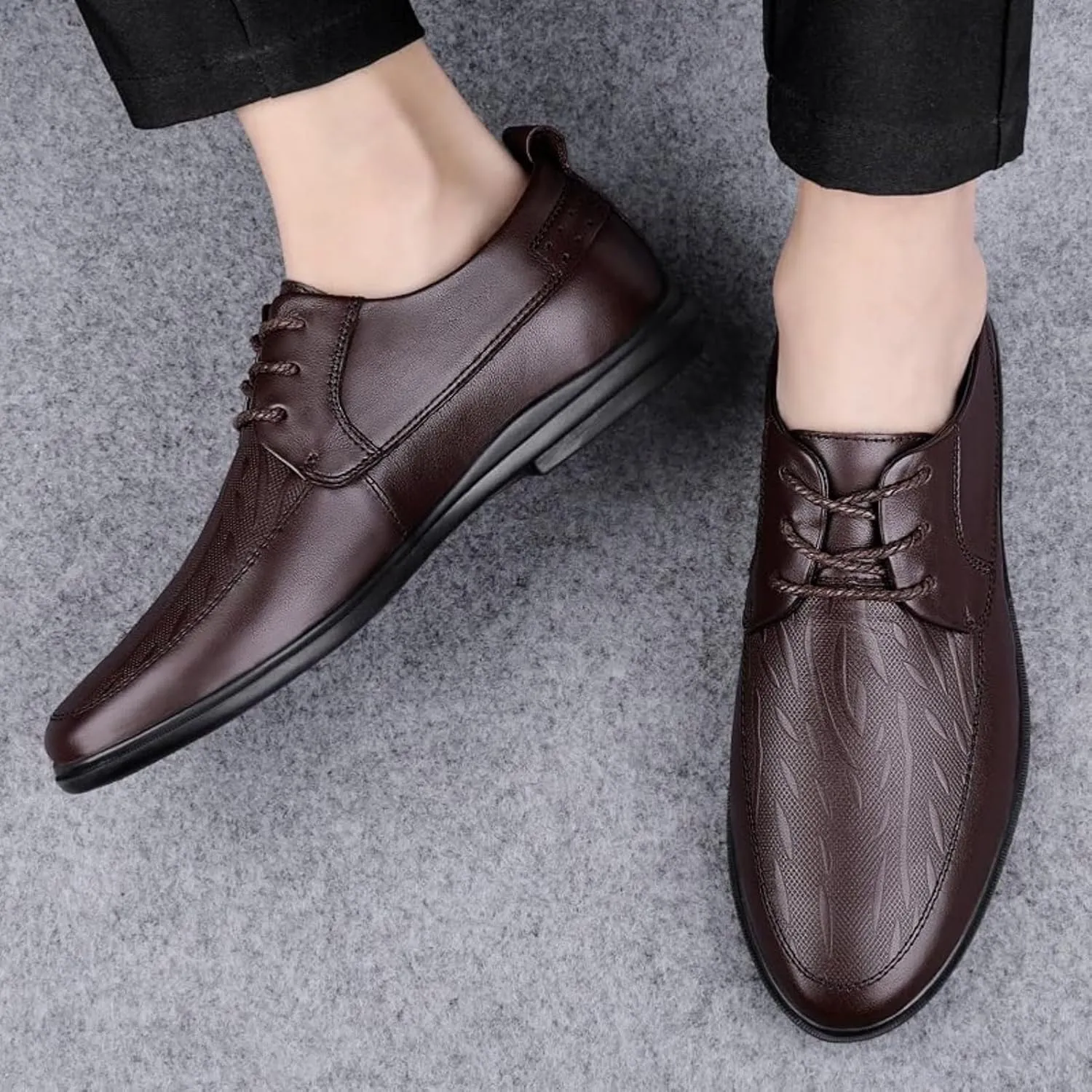 Men's Dress Shoes Oxfords Slip on Shoes Classic Patent Leather Shoes for Men Classic Modern Formal Leather Shoes Casual Loafers