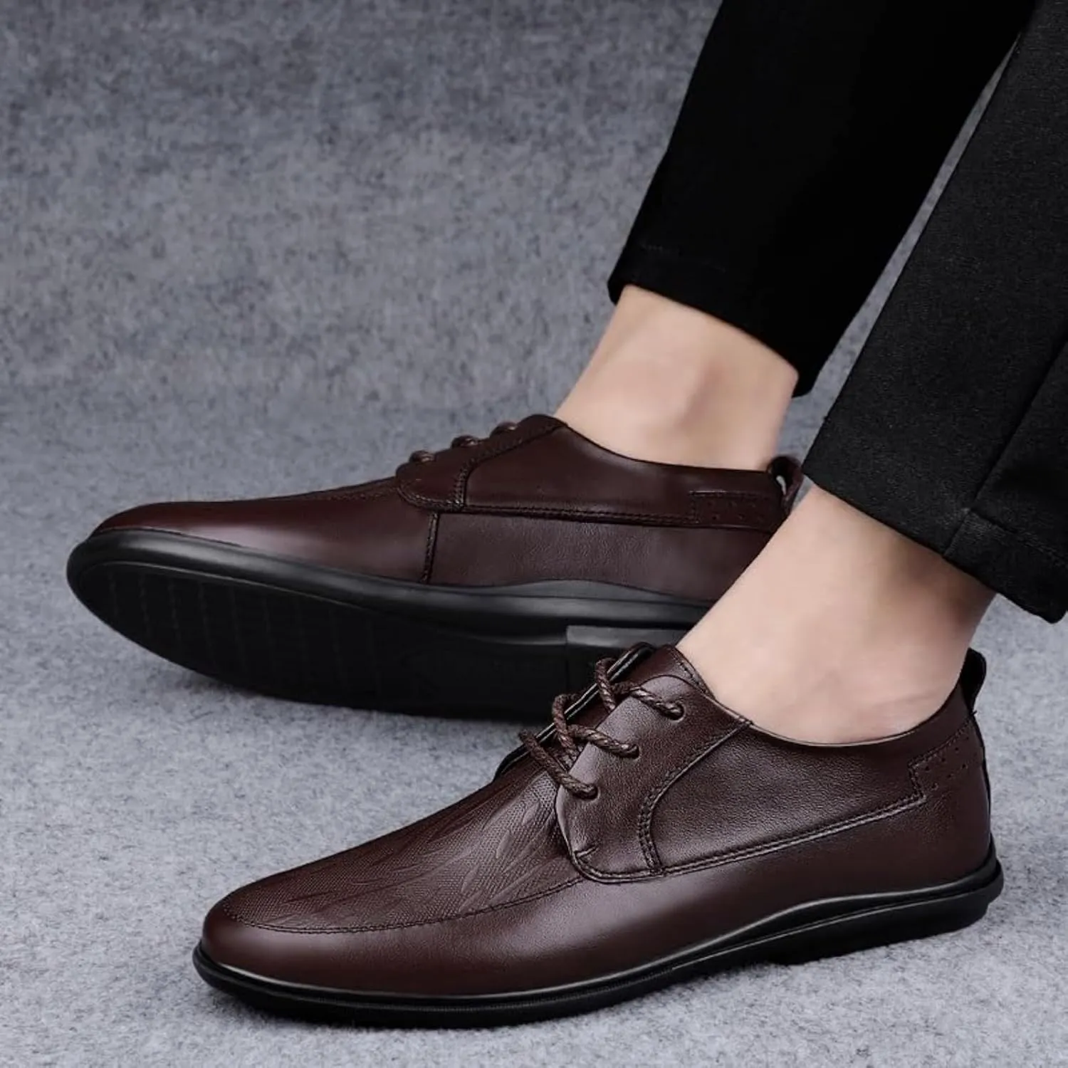 Men's Dress Shoes Oxfords Slip on Shoes Classic Patent Leather Shoes for Men Classic Modern Formal Leather Shoes Casual Loafers