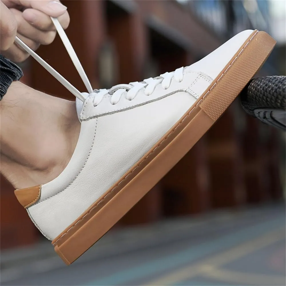 Mens Fashion Sneakers Polished Leather Mens Dress Sneakers Stylish Retro Mens Business Casual Shoes Size 6-14