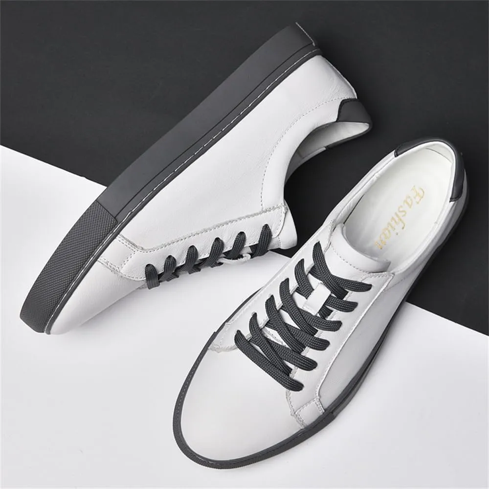 Mens Fashion Sneakers Polished Leather Mens Dress Sneakers Stylish Retro Mens Business Casual Shoes Size 6-14