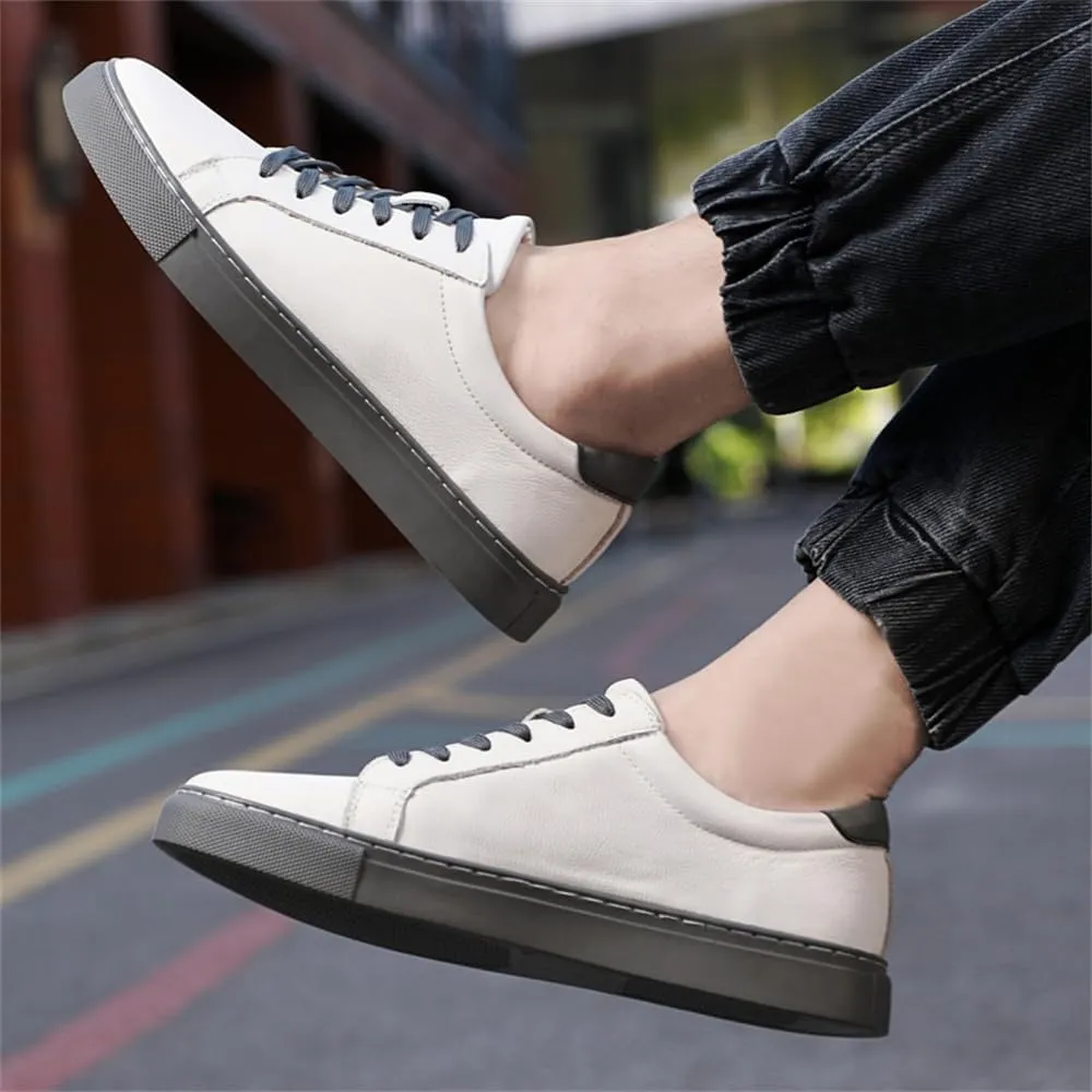 Mens Fashion Sneakers Polished Leather Mens Dress Sneakers Stylish Retro Mens Business Casual Shoes Size 6-14