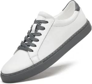 Mens Fashion Sneakers Polished Leather Mens Dress Sneakers Stylish Retro Mens Business Casual Shoes Size 6-14