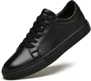Mens Fashion Sneakers Polished Leather Mens Dress Sneakers Stylish Retro Mens Business Casual Shoes Size 6-14