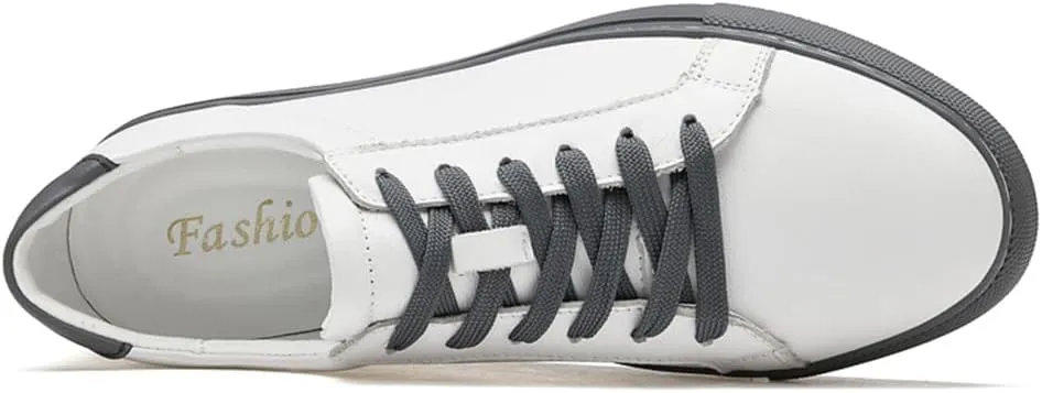 Mens Fashion Sneakers Polished Leather Mens Dress Sneakers Stylish Retro Mens Business Casual Shoes Size 6-14