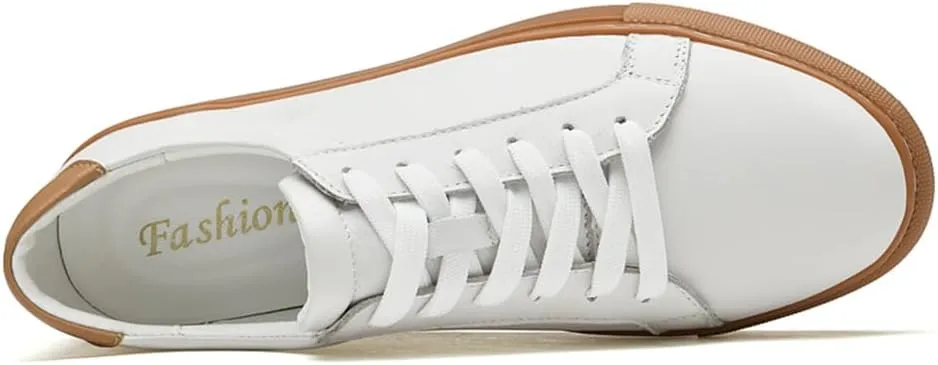 Mens Fashion Sneakers Polished Leather Mens Dress Sneakers Stylish Retro Mens Business Casual Shoes Size 6-14