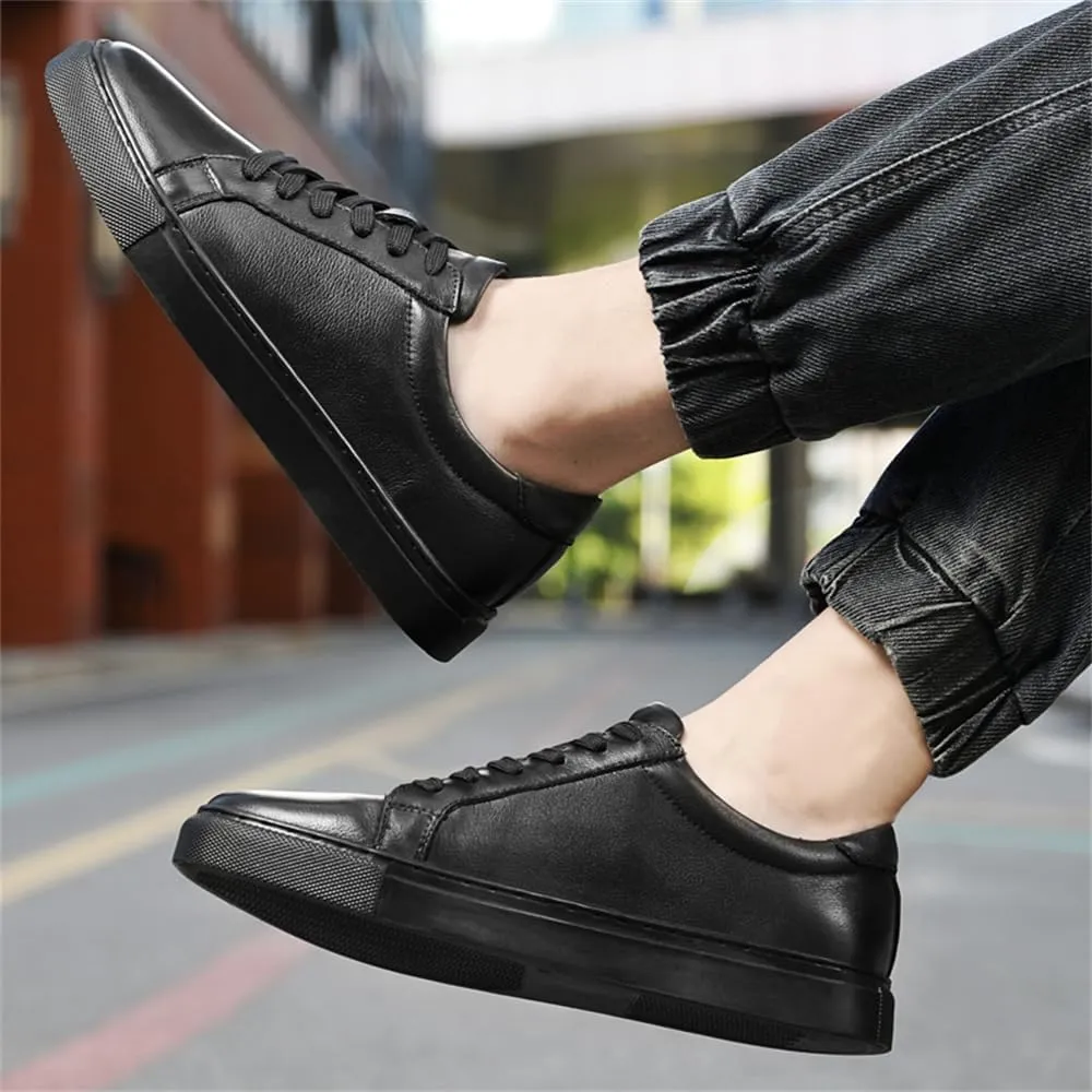 Mens Fashion Sneakers Polished Leather Mens Dress Sneakers Stylish Retro Mens Business Casual Shoes Size 6-14