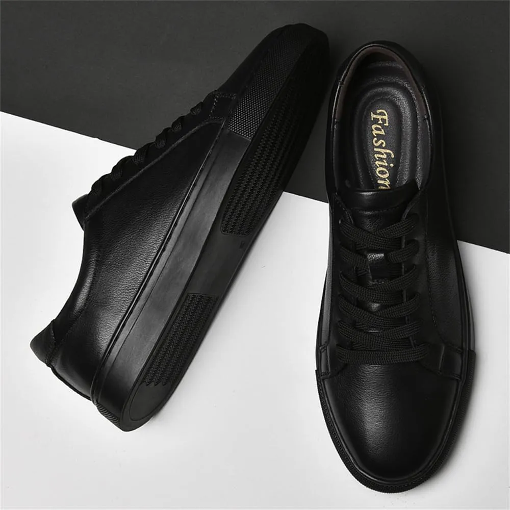 Mens Fashion Sneakers Polished Leather Mens Dress Sneakers Stylish Retro Mens Business Casual Shoes Size 6-14