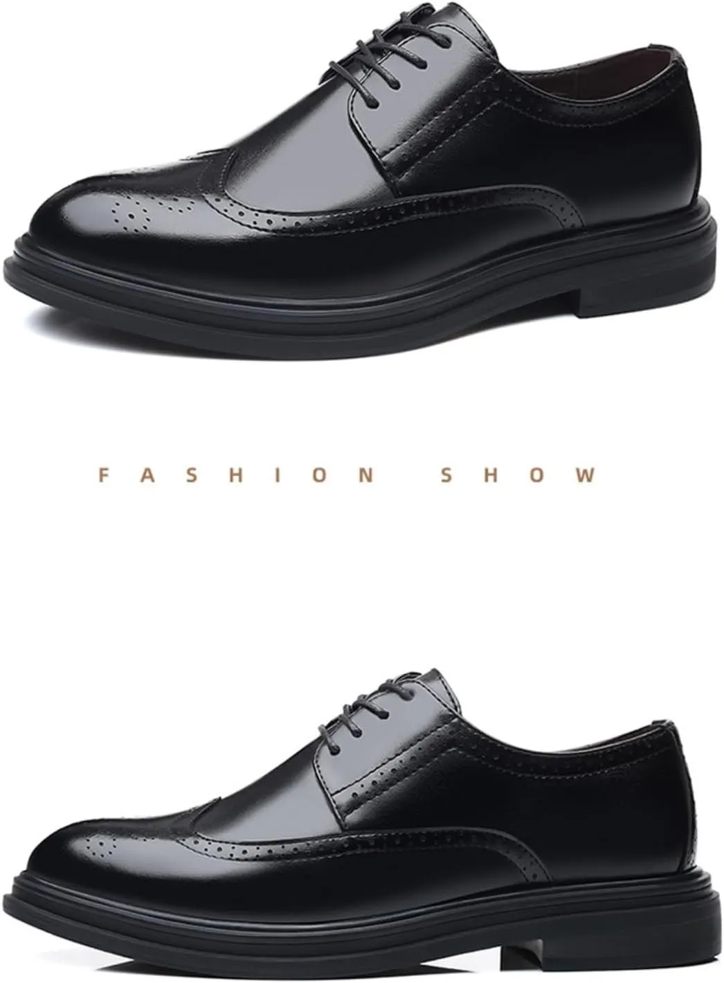 Men's Formal Oxford Comfortable Dress Shoes - Business Wingtip Lace Up Leather Shoes with Classic and Modern Designs