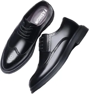 Men's Formal Oxford Comfortable Dress Shoes - Business Wingtip Lace Up Leather Shoes with Classic and Modern Designs