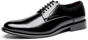 Mens Grey Business Casual Shoes Men Business Casual Suit Shoes Shoe Lace Comfortable Leather Shoes Male Dress Men's Leather Shoes Meeting Office Work Shoes