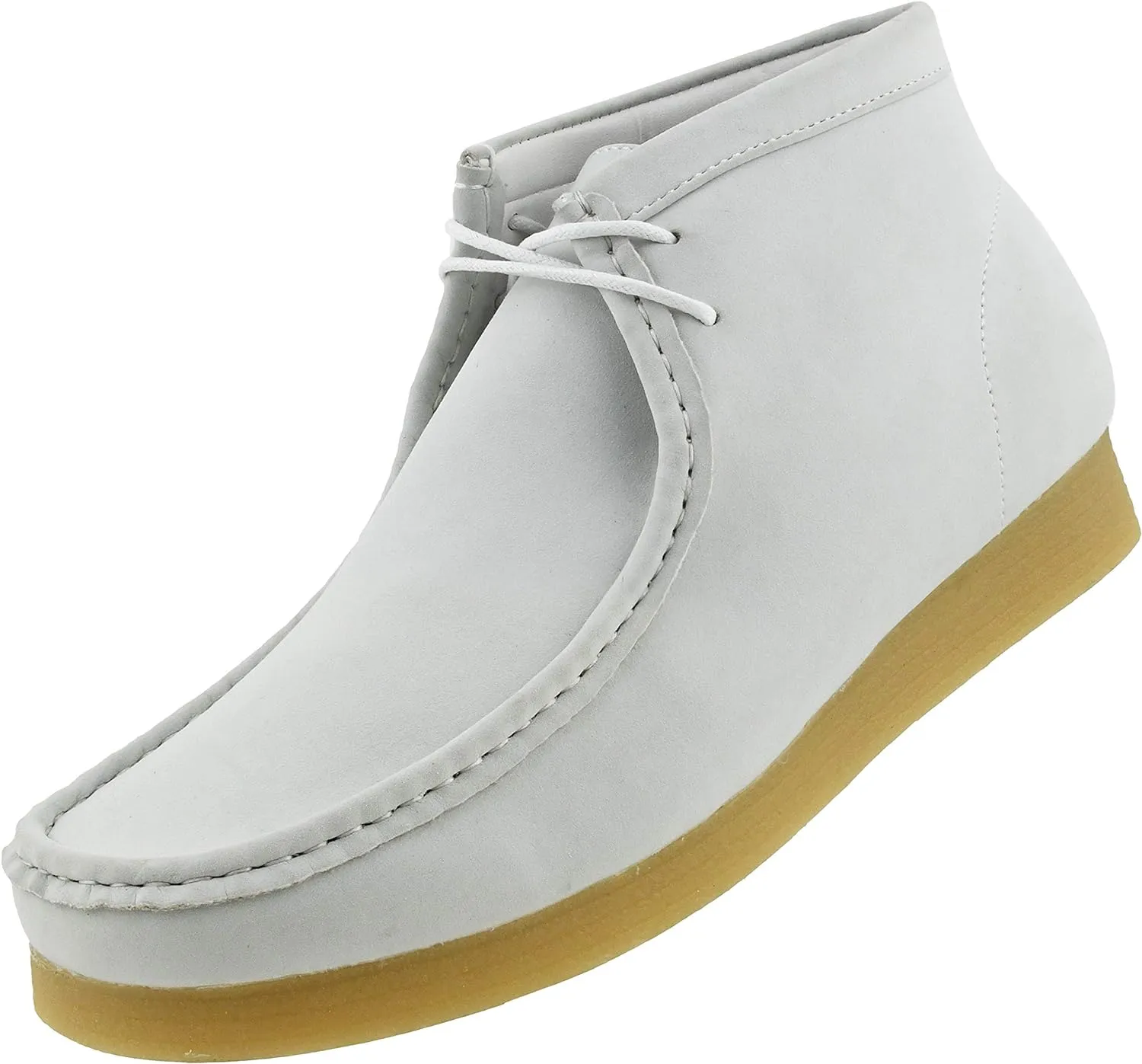 Men's Grey Lace Up High Top Suede Boots