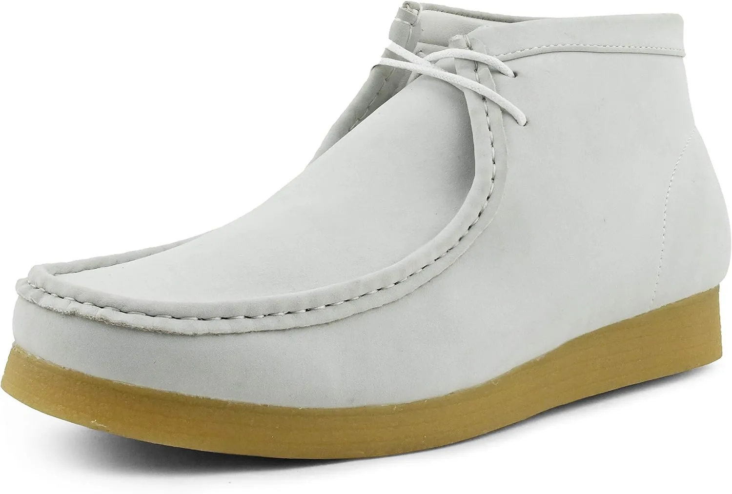 Men's Grey Lace Up High Top Suede Boots