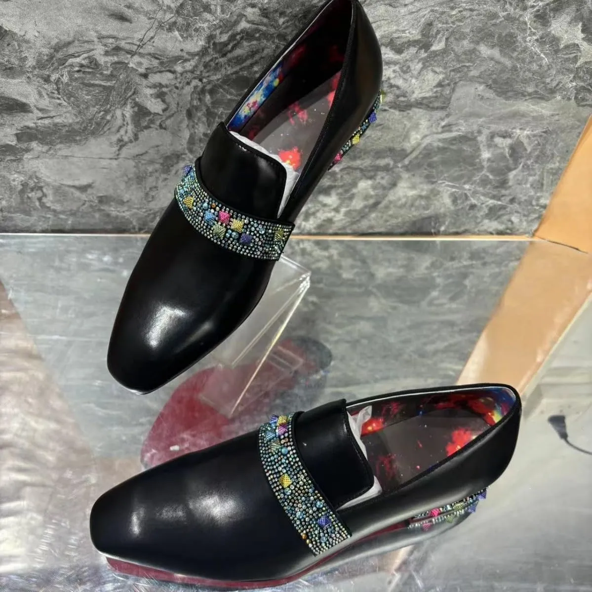 Men's Hands Free Slip On Walking Leather Shoes Loafers Flat Penny Comfort for Dating Business Party