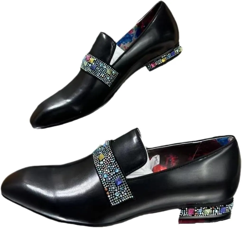 Men's Hands Free Slip On Walking Leather Shoes Loafers Flat Penny Comfort for Dating Business Party