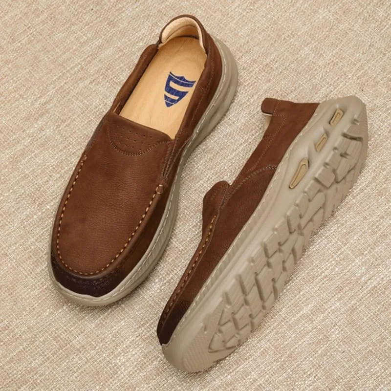 Men's Hands Free Slip On Walking Leather Shoes Loafers for Driving Walking Wedding Outdoor Indoor Size Fashion Trends