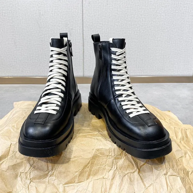 Men's High-top Motorcycle Boots