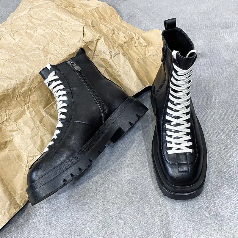 Men's High-top Motorcycle Boots