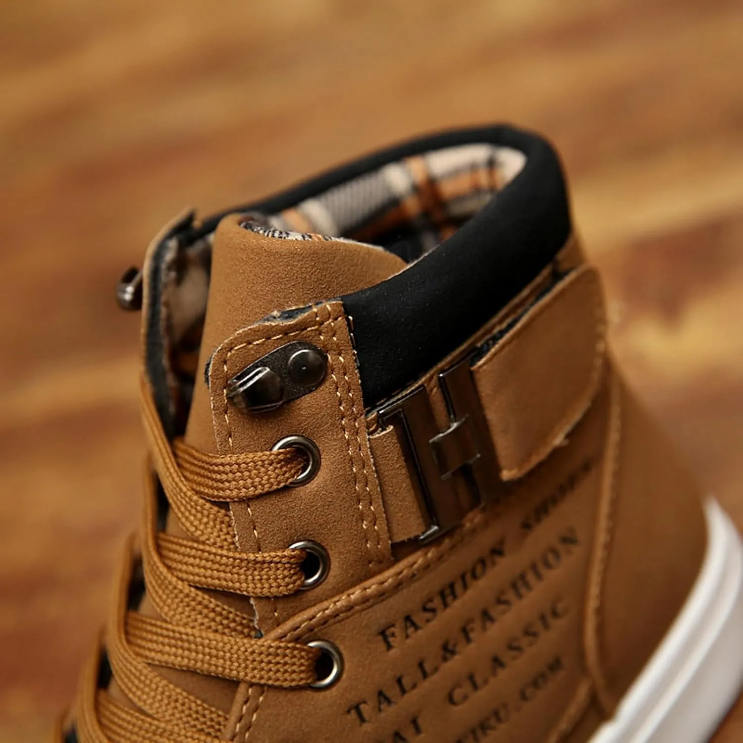 Men's High Top Sneakers Retro Casual Lace Up Sport Shoes Flat Bottom Walking Boots Men Size 11 Cowboy Boots