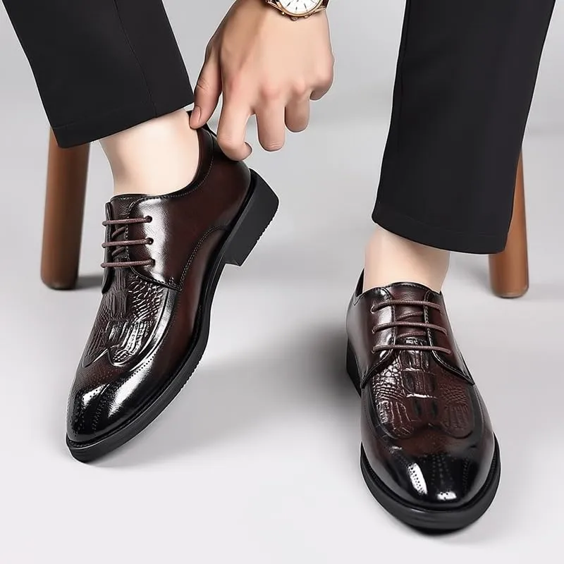 Men's Hollow Faux Patent Dress Shoes, Male Business Casual Shoes Men Business Casual Suit Shoes Shoe Lace Comfortable Leather Shoes Male Dress Men's Leather Shoes Men's Light Brown Dress Shoes