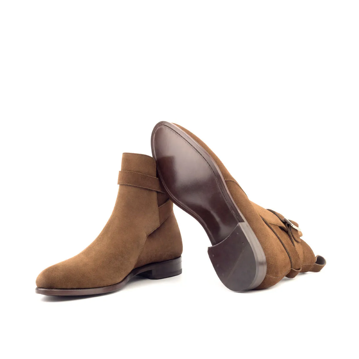 Men's Jodhpur Leather Boots Wide Plus Size Brown 2732