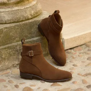 Men's Jodhpur Leather Boots Wide Plus Size Brown 2732