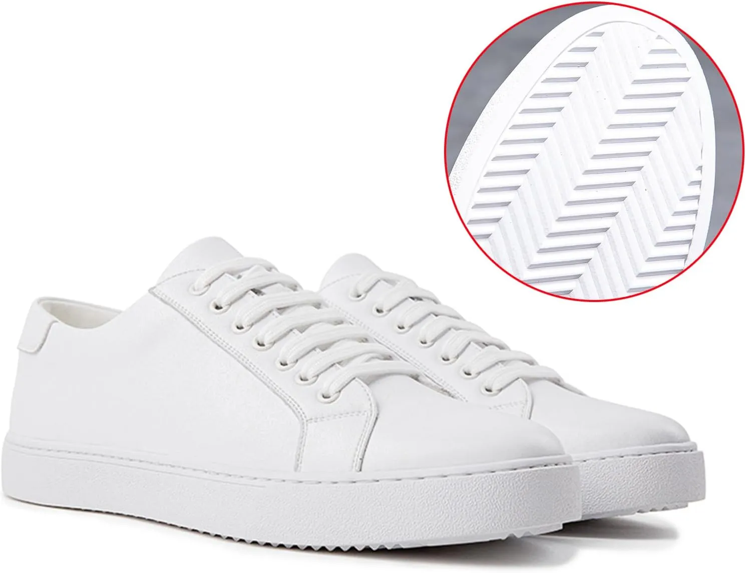 Men's Leather Fashion Sneaker British Style Polished Casual Shoes Lace Up Retro Comfortable Business Oxford Dressy Shoe