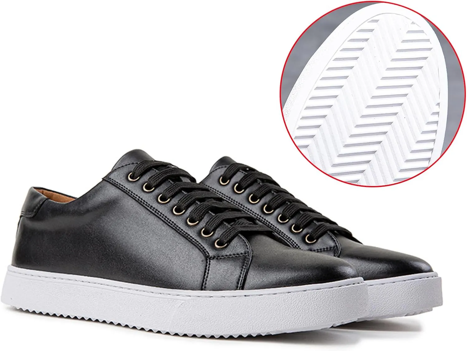 Men's Leather Fashion Sneaker British Style Polished Casual Shoes Lace Up Retro Comfortable Business Oxford Dressy Shoe