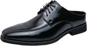 Men's Leather lace-up Oxford Shoes Classic Wingtip Two-Tone Patchwork Brogues Fashionable Punched Toes Slip-on Leather Shoes