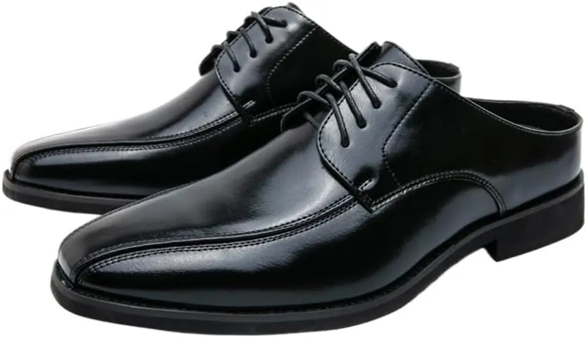 Men's Leather lace-up Oxford Shoes Classic Wingtip Two-Tone Patchwork Brogues Fashionable Punched Toes Slip-on Leather Shoes