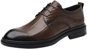 Men's Leather Oxford Shoes - Premium Quality Comfortable Fit & Non - Slip Design for Driving Daily Work Office