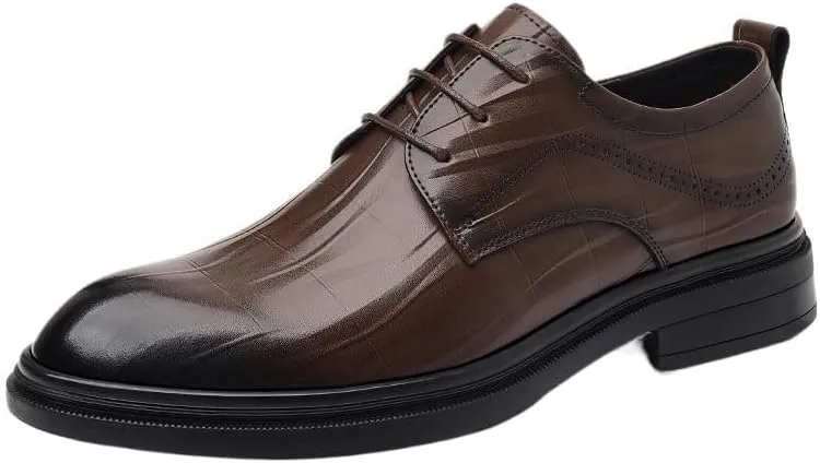 Men's Leather Oxford Shoes - Premium Quality Comfortable Fit & Non - Slip Design for Driving Daily Work Office