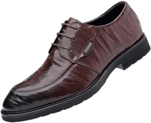 Men's Leather Shoes Business Casual Soft Sole Formal Shoes Fashion Comfortable Breathable Leather Shoes Leather Lined Lace Up for Men