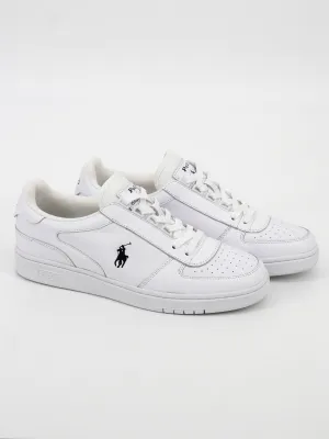 Men's Leather Sneakers,White