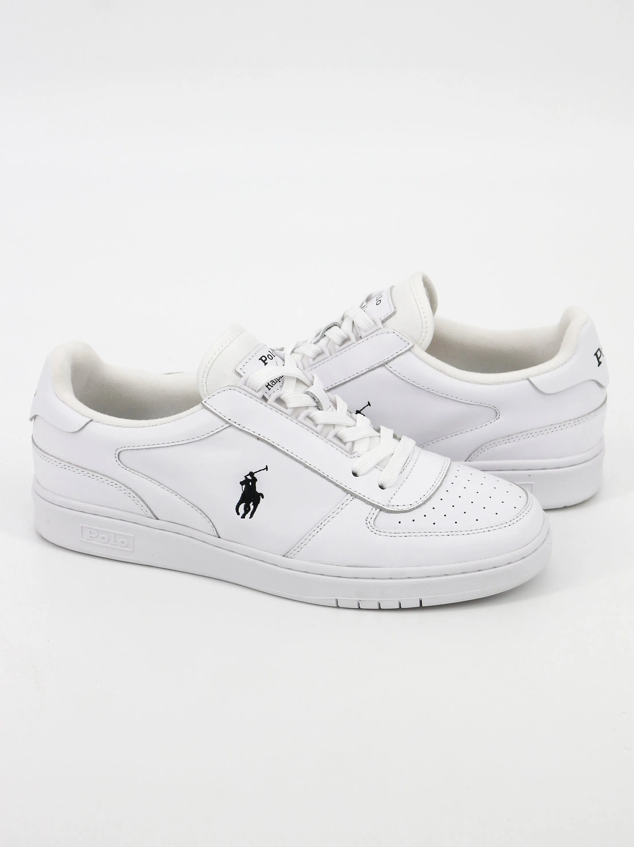 Men's Leather Sneakers,White